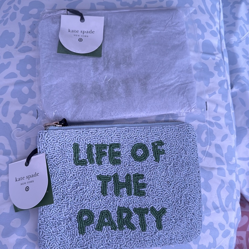 Target kate spade Blue and Green Beaded Clutch